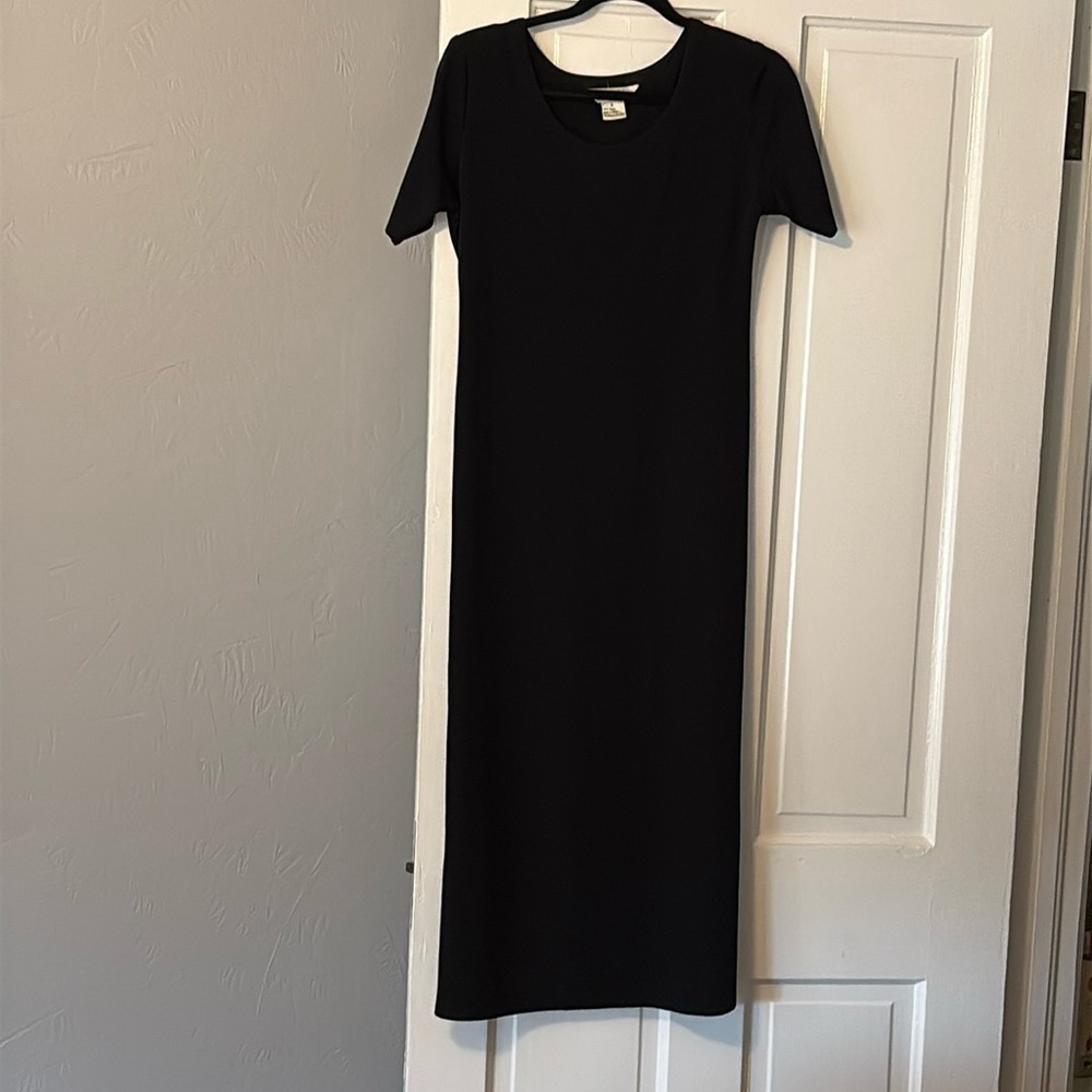 Misook black knit dress. Size S